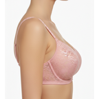 Romantic Scalloped Lace Bra Lightweight Support (PINK)