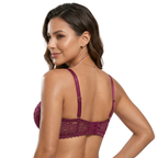 Sculpt & Lift Convertible Heavy Padded Lace Bra (MAROON)