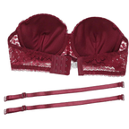Sculpt & Lift Convertible Heavy Padded Lace Bra (MAROON)