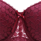 Sculpt & Lift Convertible Heavy Padded Lace Bra (MAROON)