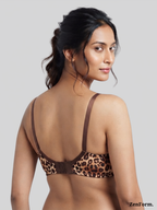 Leopard Print Padded  Underwire T-Shirt Bra
