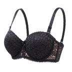 Sculpt & Lift Convertible Heavy Padded Lace Bra (BLACK)