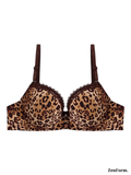 Leopard Print Padded  Underwire T-Shirt Bra