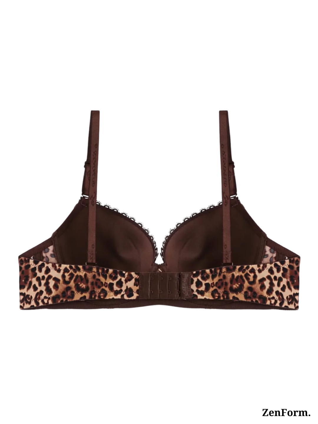 Leopard Print Padded  Underwire T-Shirt Bra