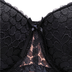 Sculpt & Lift Convertible Heavy Padded Lace Bra (BLACK)