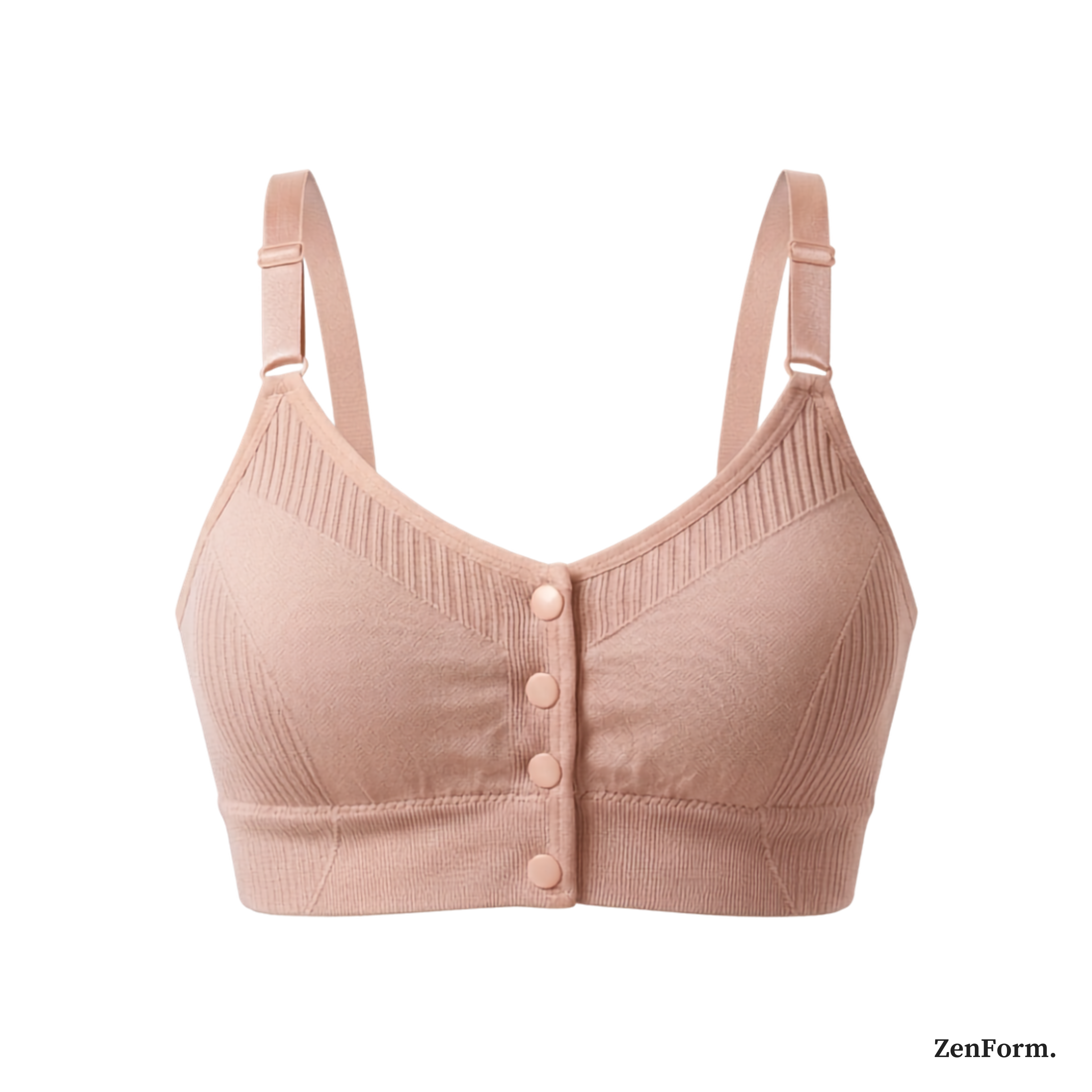 Front Closure Ribbed Seamless Bralette for Everyday Comfort Stretchy Fabric, Suitable for 28 to 32 inch bands