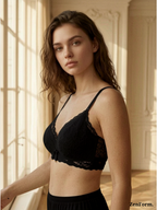 Romantic Scalloped Lace Bra Lightweight Support