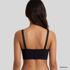 Front Closure Ribbed Seamless Bralette for Everyday Comfort Stretchy Fabric, Suitable for 28 to 32 inch bands