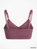 Front Closure Ribbed Stretchy Fabric Bralette for Everyday Comfort