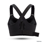zenform_High-Impact_Front_Zip_Sports_Bra_Back_View_Black_Color