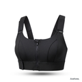 zenform.in High-Impact_Front_Zip_Sports_Bra_Black_Front_View