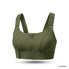 zenform-High-Impact_Front_Zip_Sports_Bra_Olive_Front_View